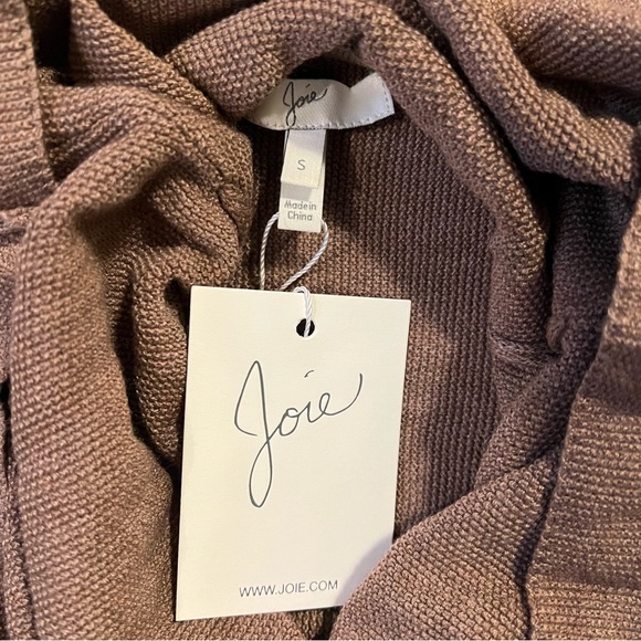 NWT Joie S Melantha Loose Cowl Neck Brown Oversized Sweater - Picture 3 of 6
